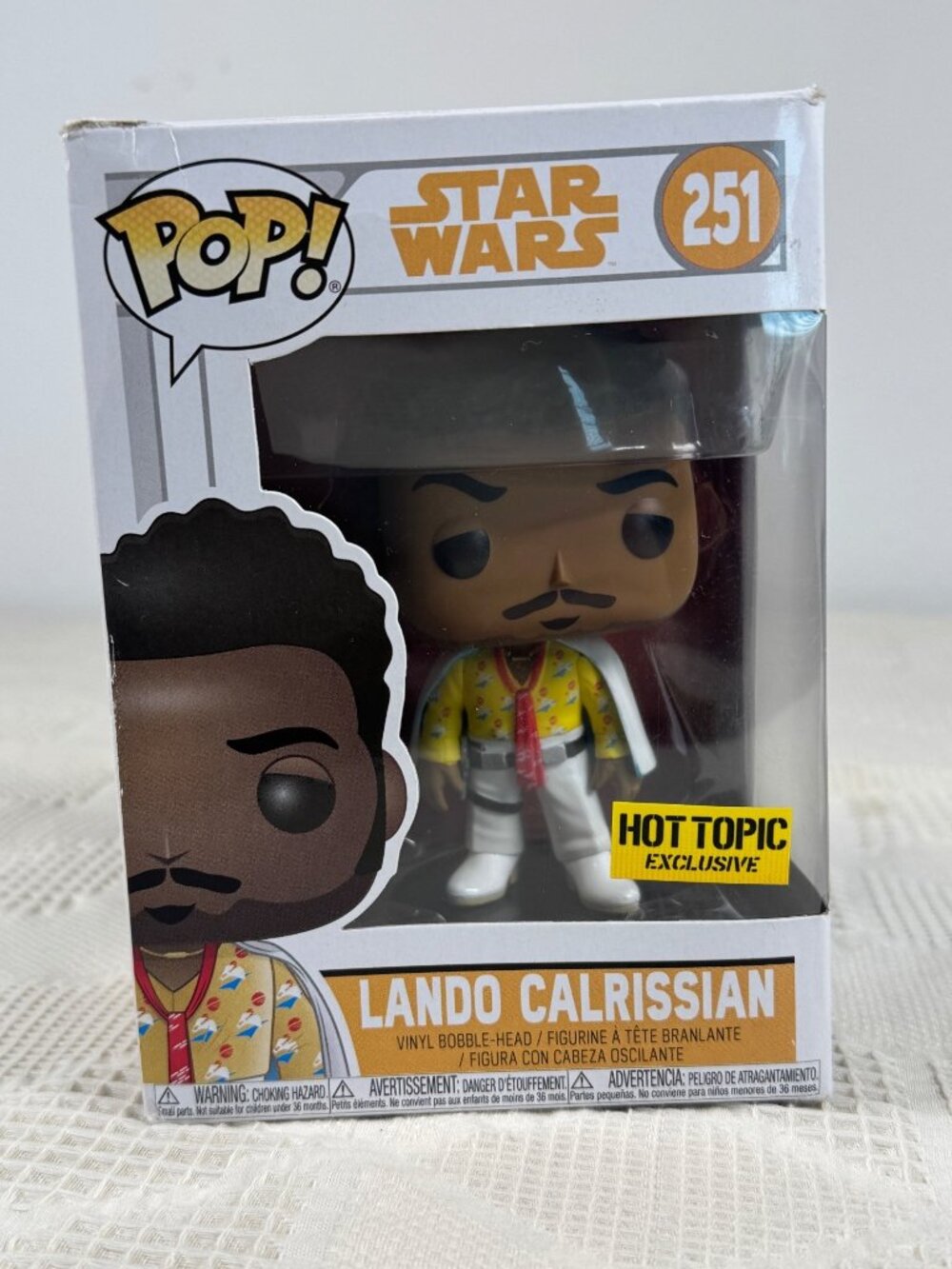 Funko Pop Star Wars 251 Lando Calrissian Vinyl Figure Hot Topic Exclusive NIB